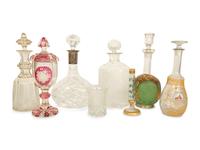 Eight Bohemian Glass Articles