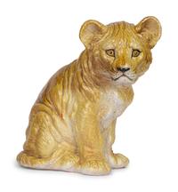 An Italian Glazed Ceramic Model of a Lion Cub — 20TH CENTURY