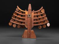A Folk Art Figural Family Tree