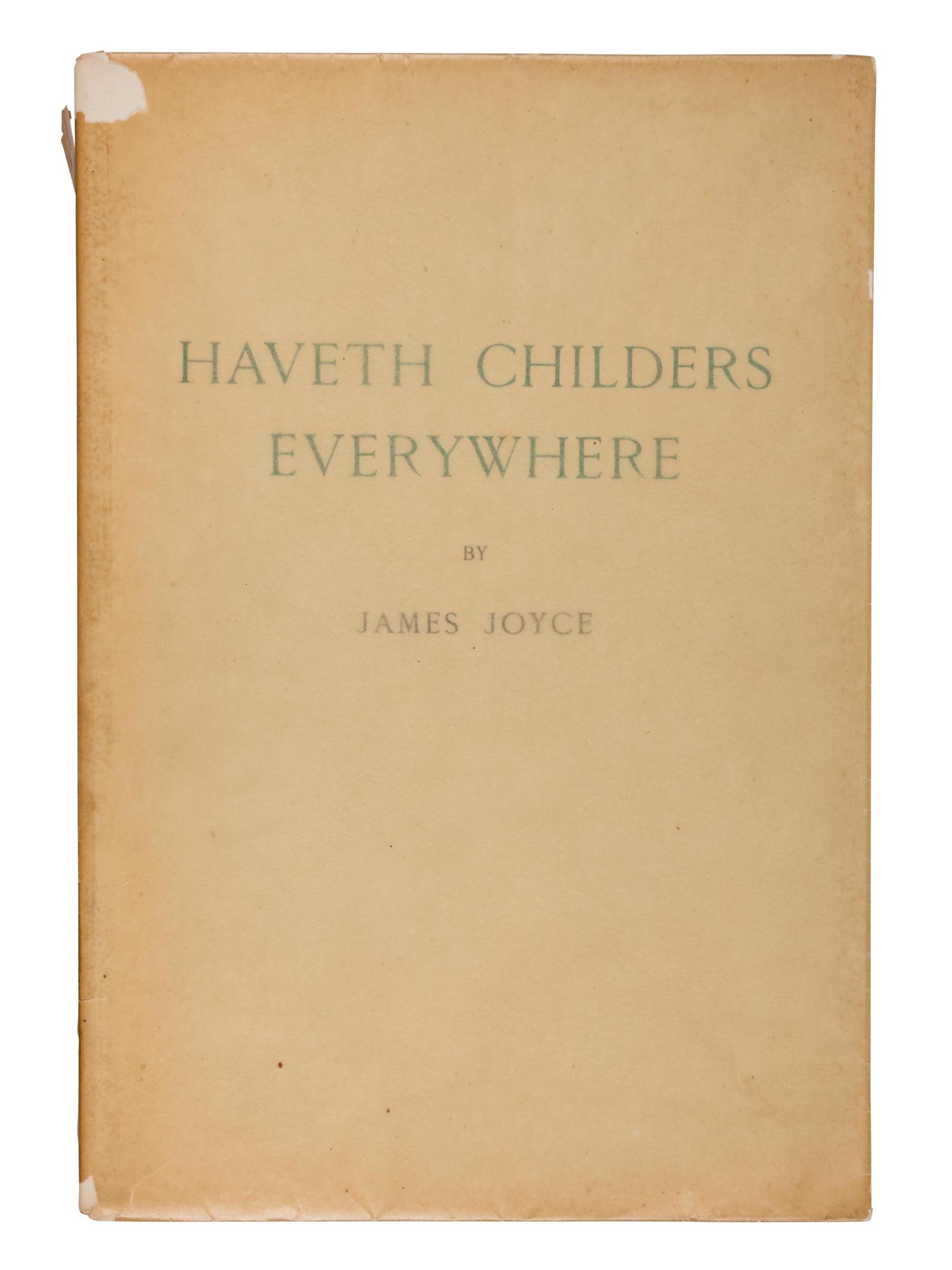 JOYCE, James (1882-1941). A group of 5 FIRST EDITIONS, comprising: