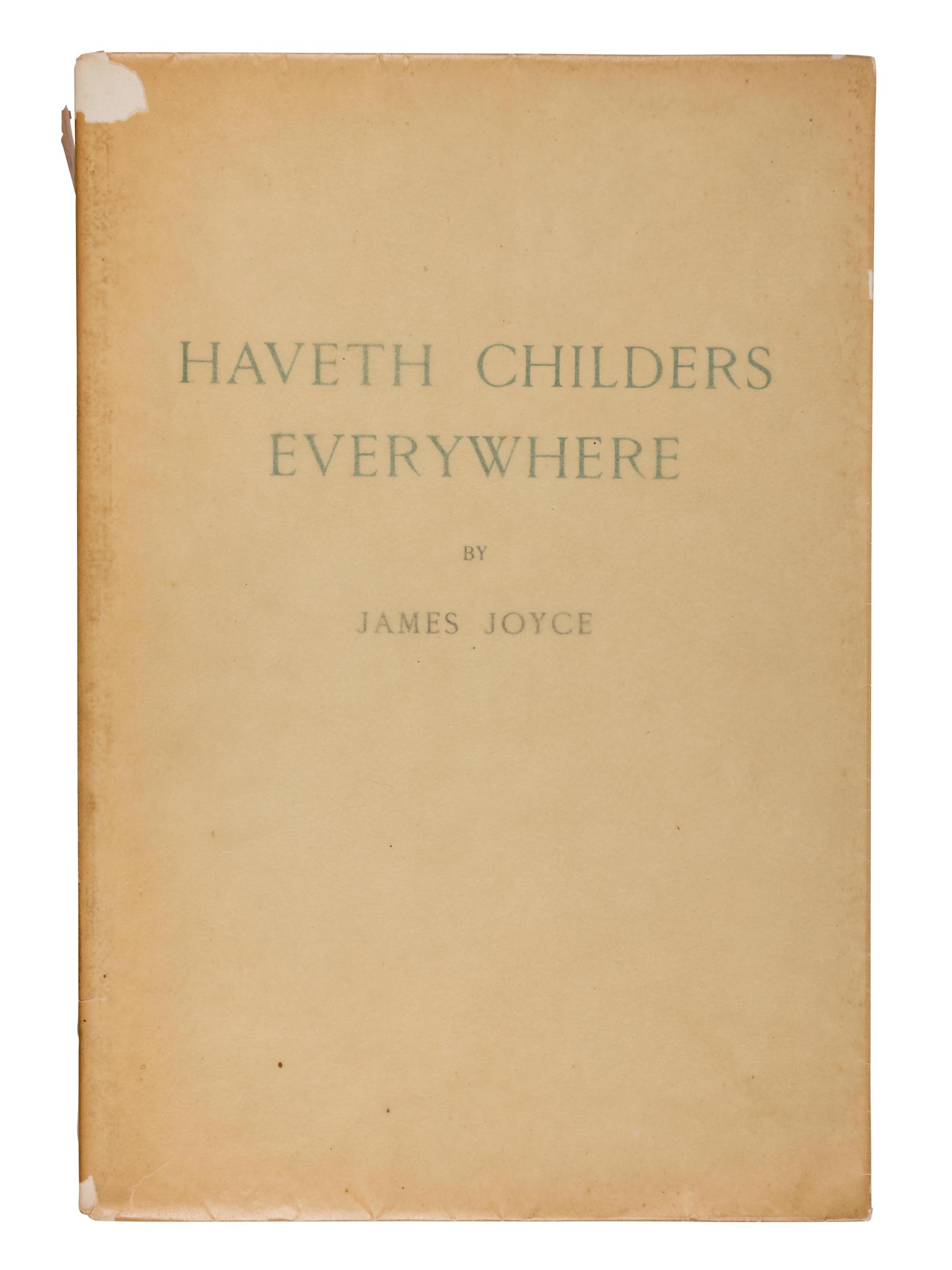 JOYCE, James (1882-1941). A group of 5 FIRST EDITIONS, comprising: