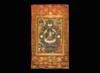 A Tibetan thangka depicting White Tara, 19th century or earlier 白度母唐卡 十九世紀或更早