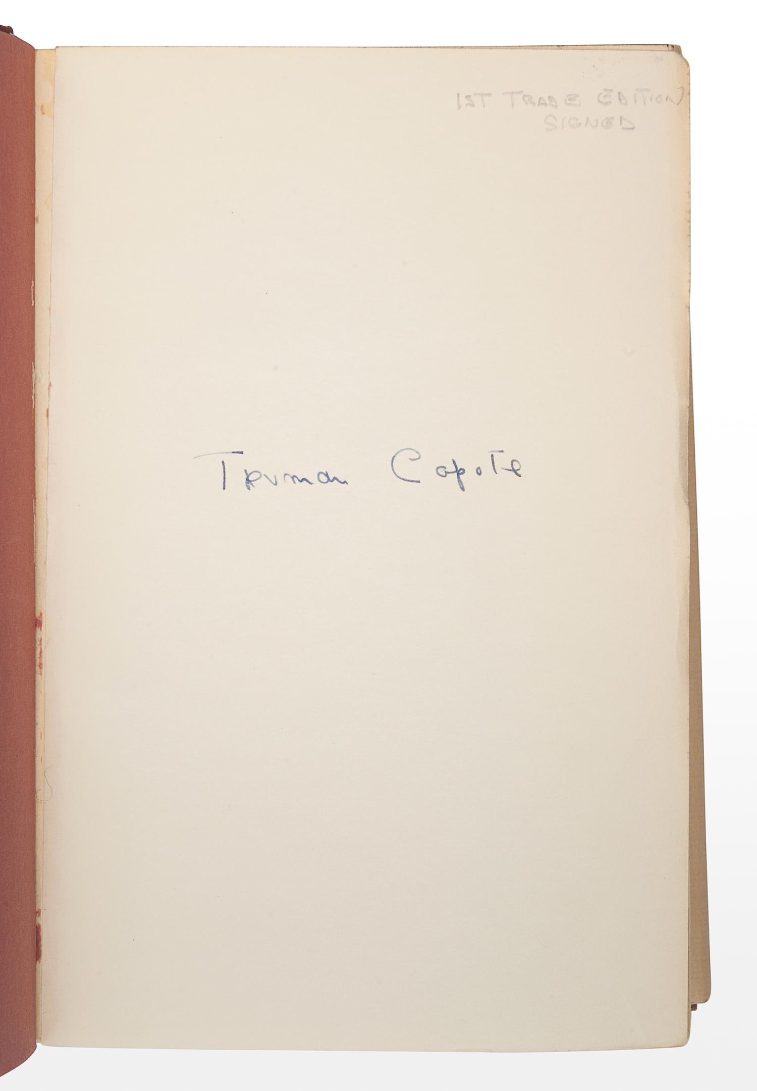CAPOTE, Truman (1924-1984). In Cold Blood . New York: Random House, 1965.