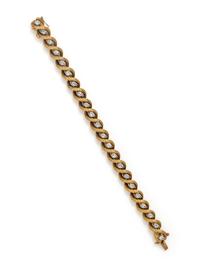 YELLOW GOLD AND DIAMOND BRACELET