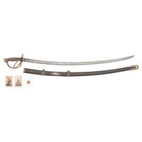 Caldwell Retailed Silver Gripped Model 1840 Cavalry Officers Presentation Sword to Col. (General) Hiram Berry - 4th Maine Vols. KIA at Chancellorsville with (2) CDVs and a Commemorative Coin