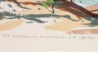 Five Works: Village of Trampas N.M ., edition 64/120; Rio Chama , edition 60/120; High Meadow , edition 86/120; The Stanstuario at Chimayo - N.M., edition 124/130; Palo Verde , edition 83/120