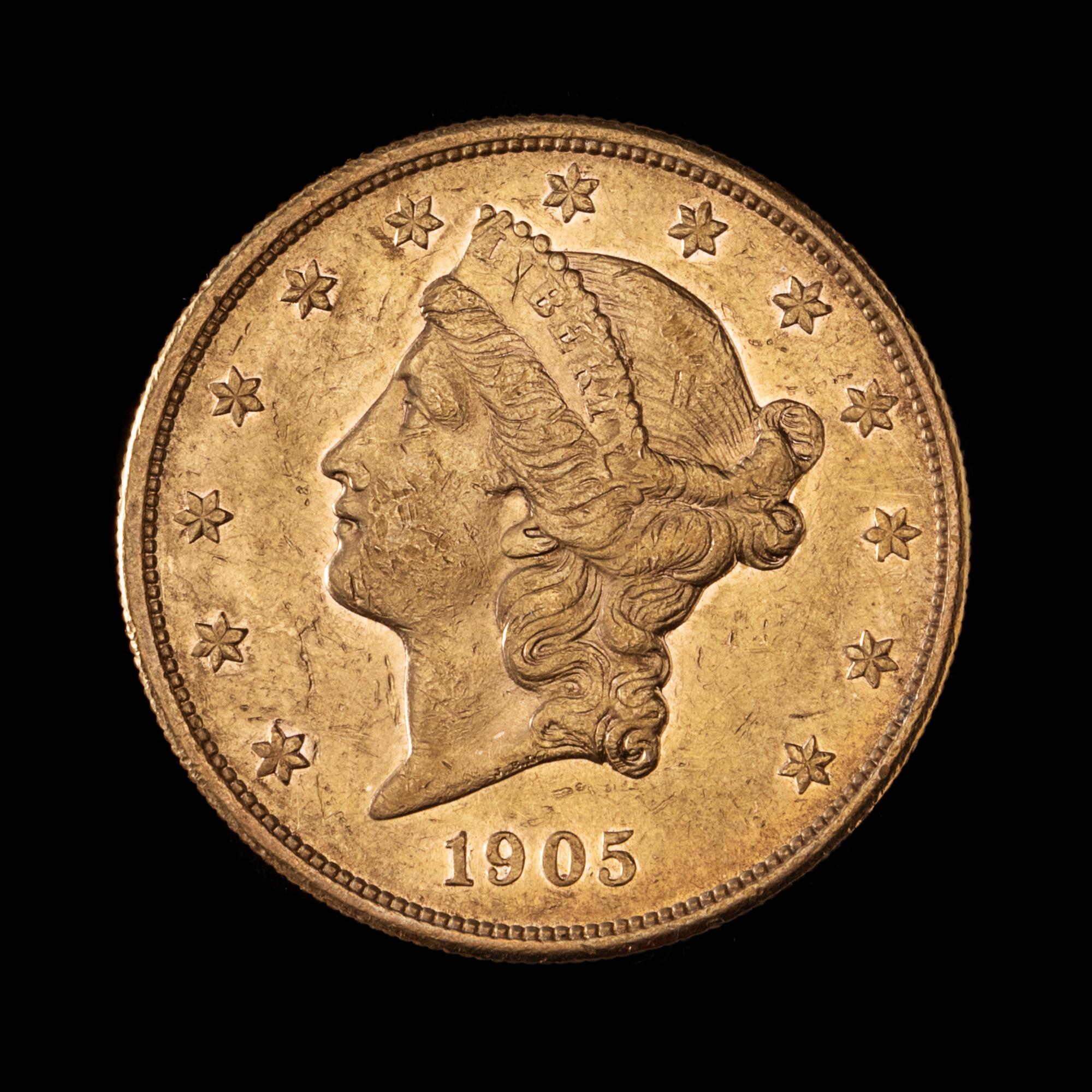 A United States 1905-S Liberty Head $20 Gold Coin