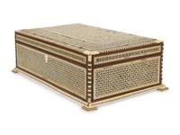 An Egyptian Mother-of-Pearl Parquetry Table Box