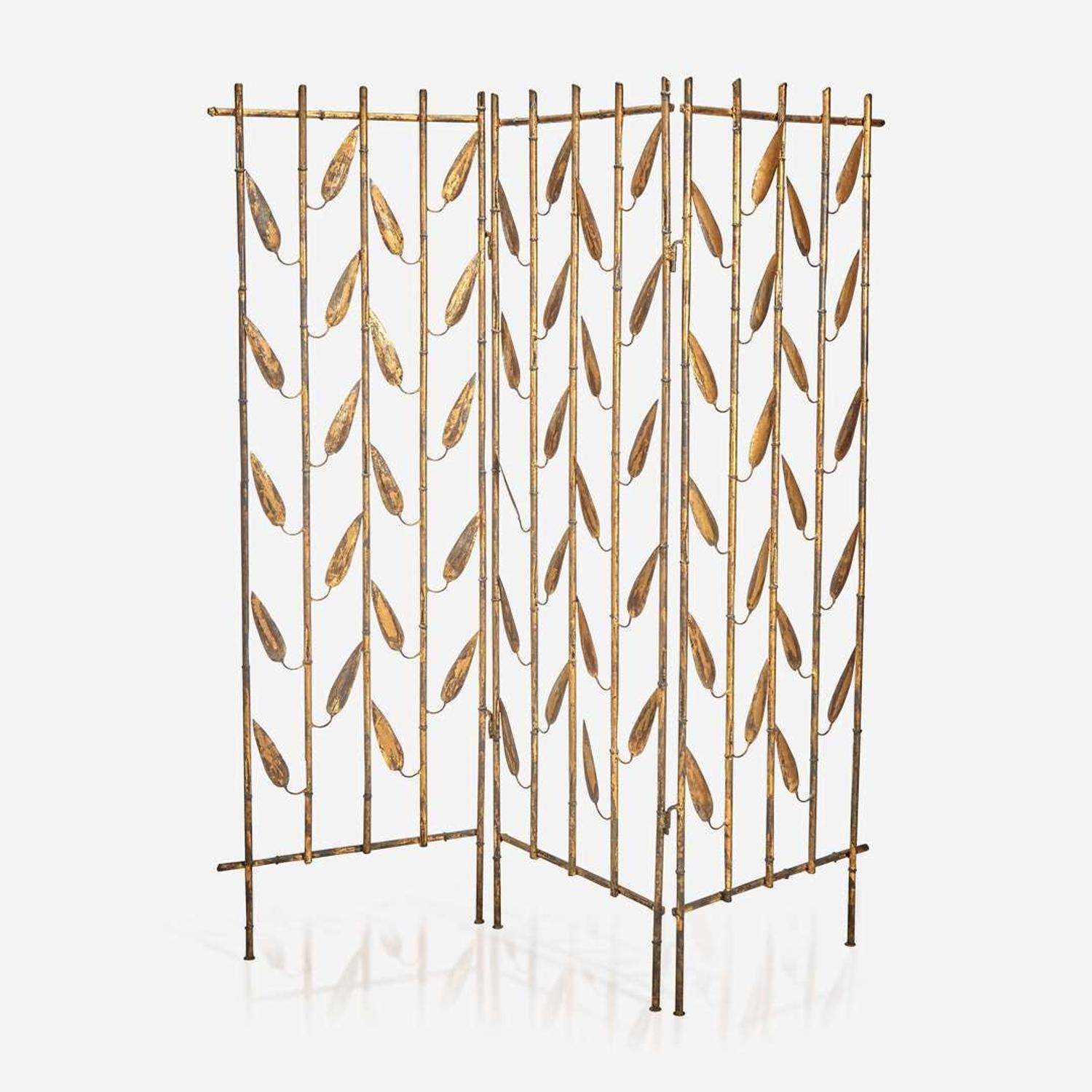 Joseph Konetsky (American, b. Poland, 1882-1963) "Bamboo" Folding Screen, Philadelphia, PA, circa 1940s