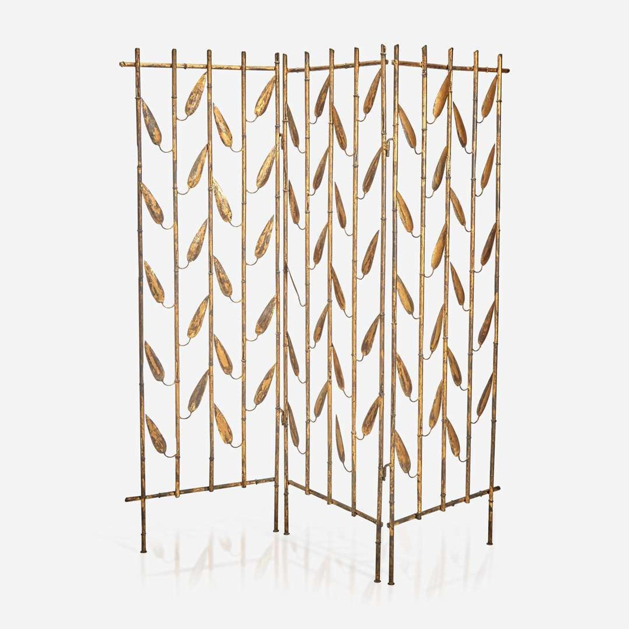 Joseph Konetsky (American, b. Poland, 1882-1963) "Bamboo" Folding Screen, Philadelphia, PA, circa 1940s