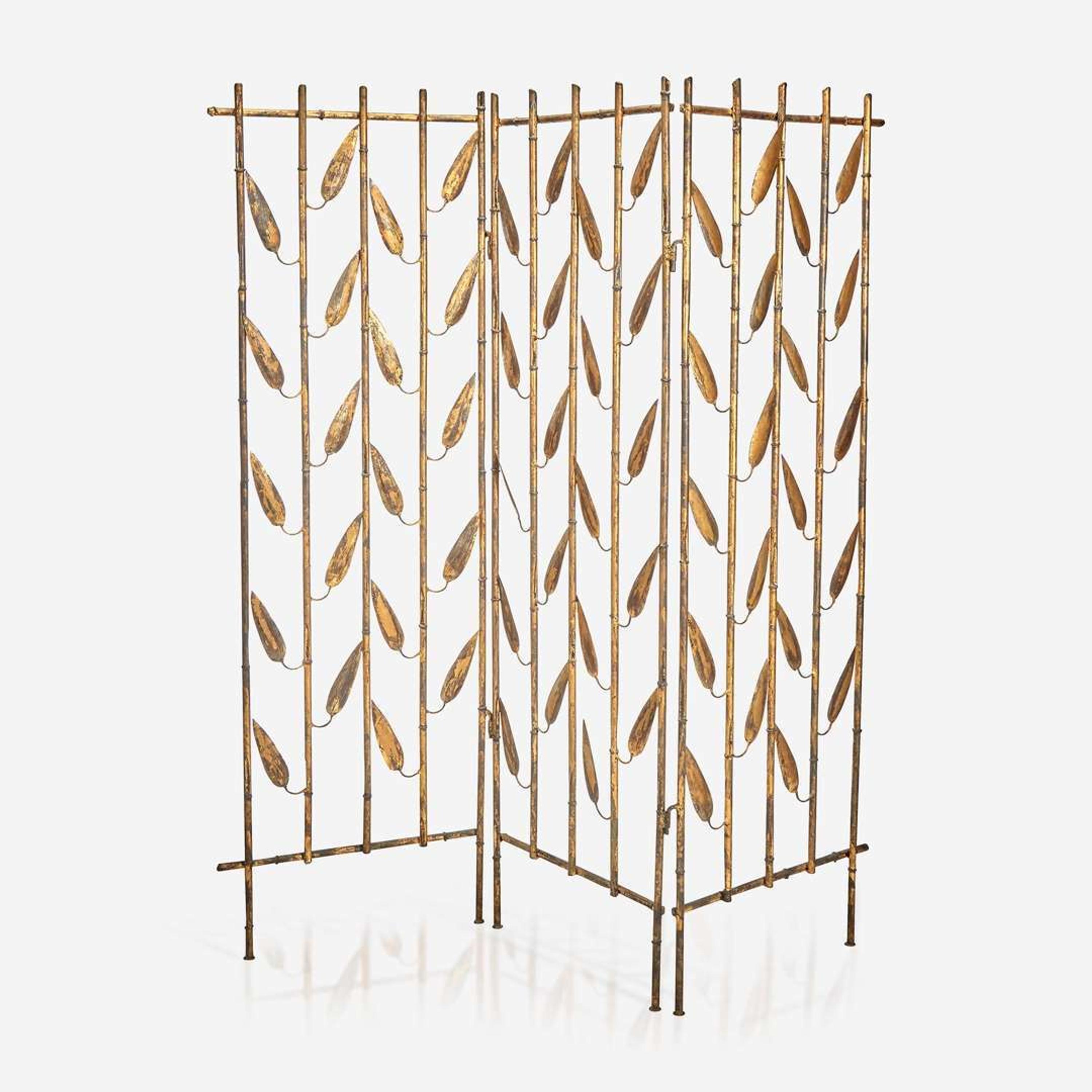 Joseph Konetsky (American, b. Poland, 1882-1963) "Bamboo" Folding Screen, Philadelphia, PA, circa 1940s
