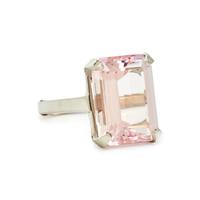 WHITE GOLD AND MORGANITE RING