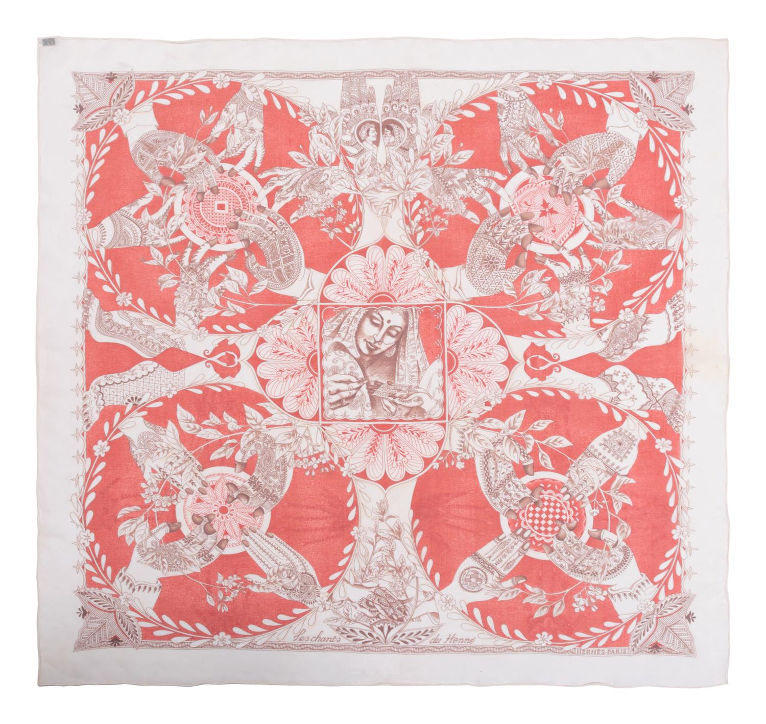 Three Hermès Silk Chiffon Scarves