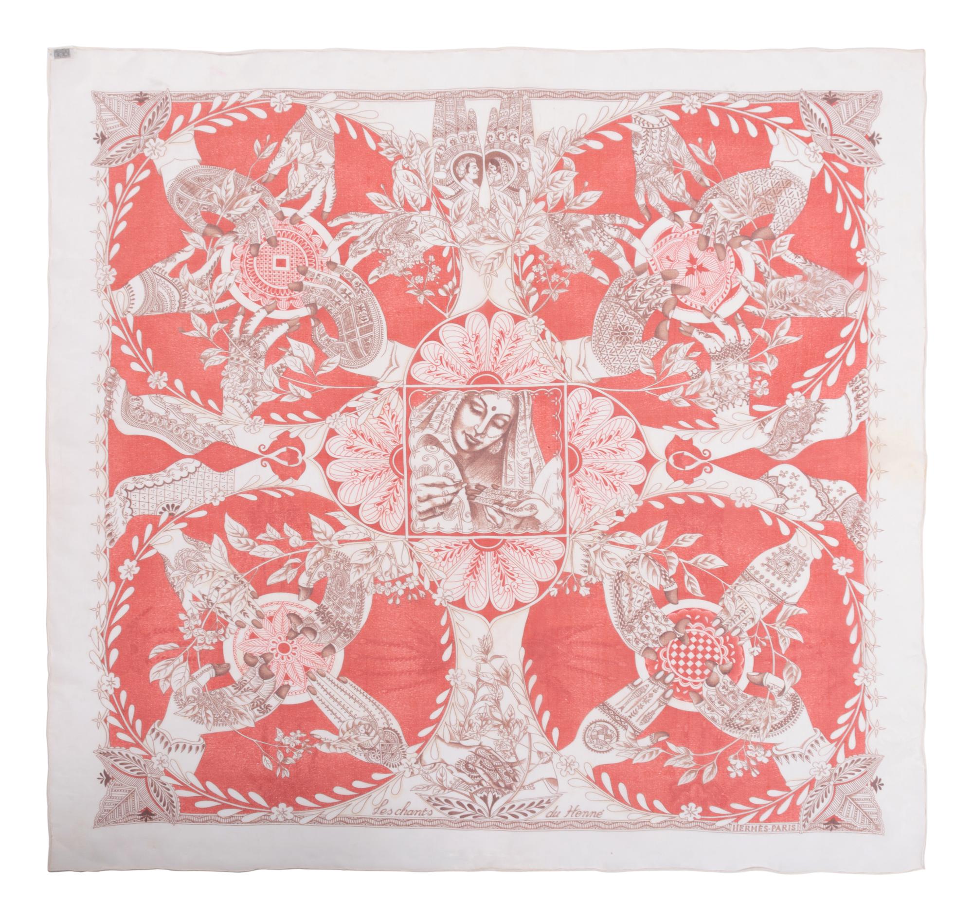 Three Hermès Silk Chiffon Scarves