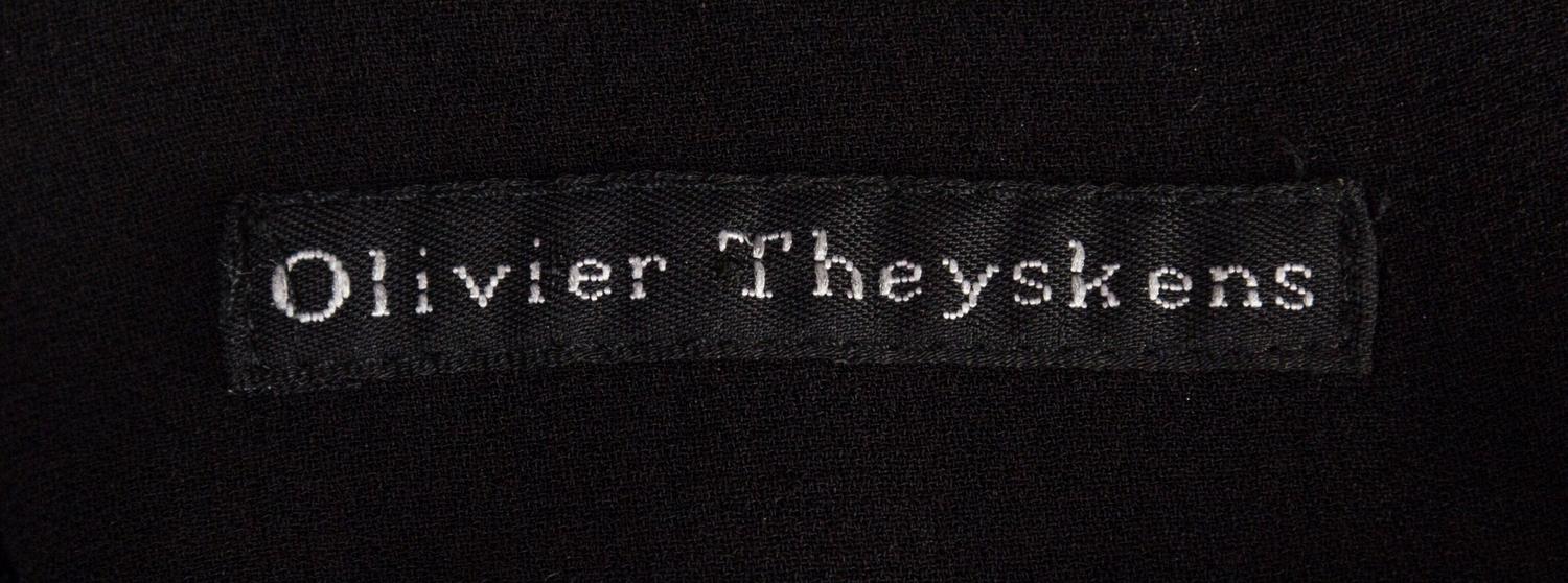 A Theyskens Black Silk Gown, Size 42.