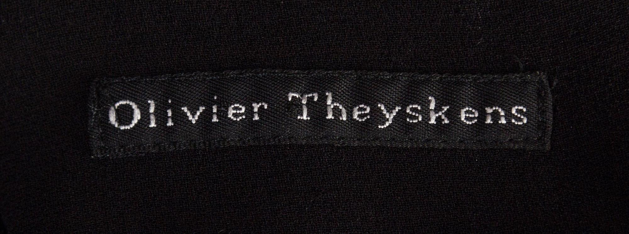 A Theyskens Black Silk Gown, Size 42.