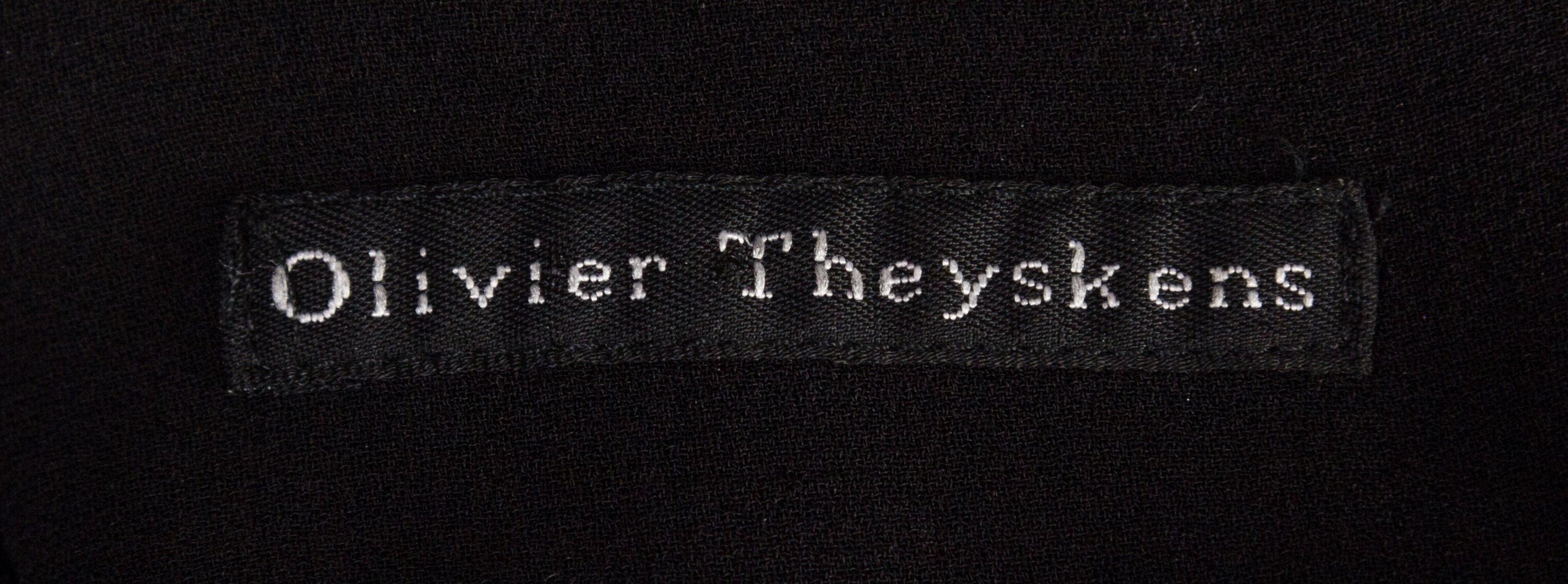 A Theyskens Black Silk Gown, Size 42.