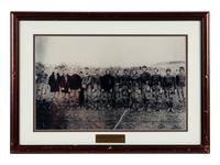 A Group of Six Early Twentieth Century Football Photographs Formerly Displayed at Mike Ditka's Restaurant