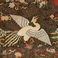 Two Pairs of Chinese Kesi Silk 'Silver Pheasant' Rank Badges, 19th Century 清晚期 緙絲五品文官白鷴補子兩對