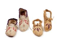 Plateau Beaded Hide Moccasins