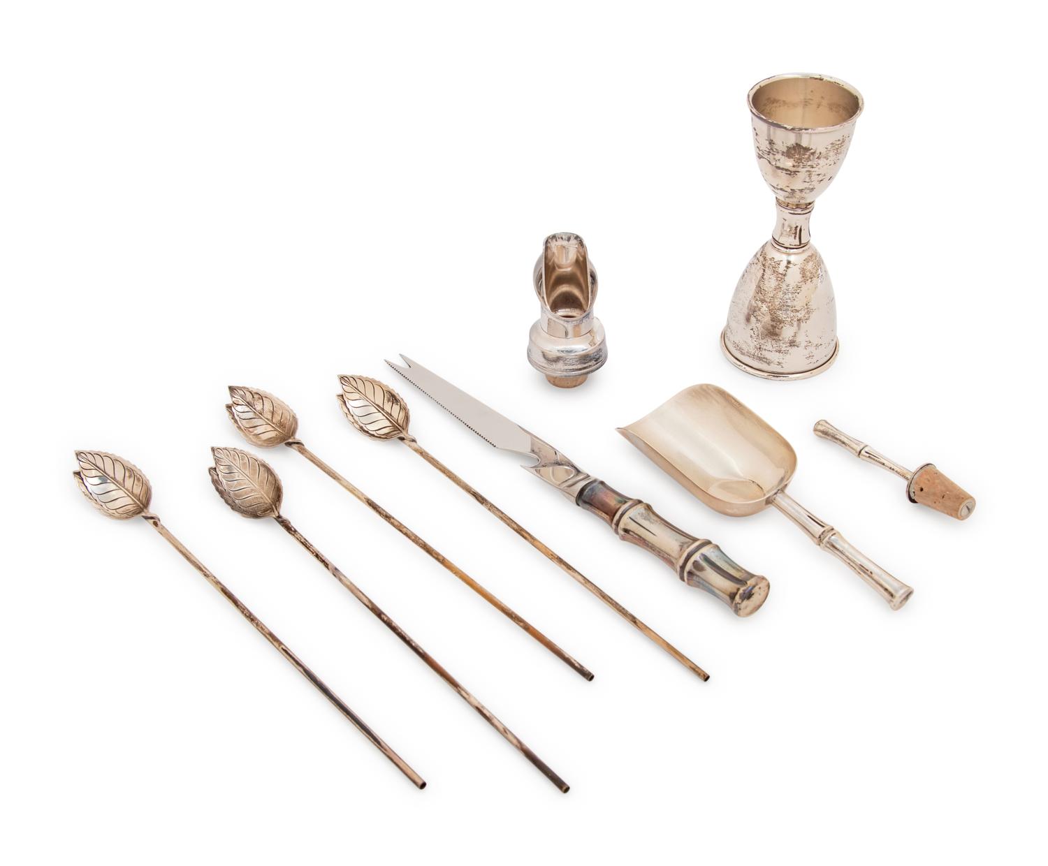 A Collection of Eight Tiffany & Co. Silver Bar Articles