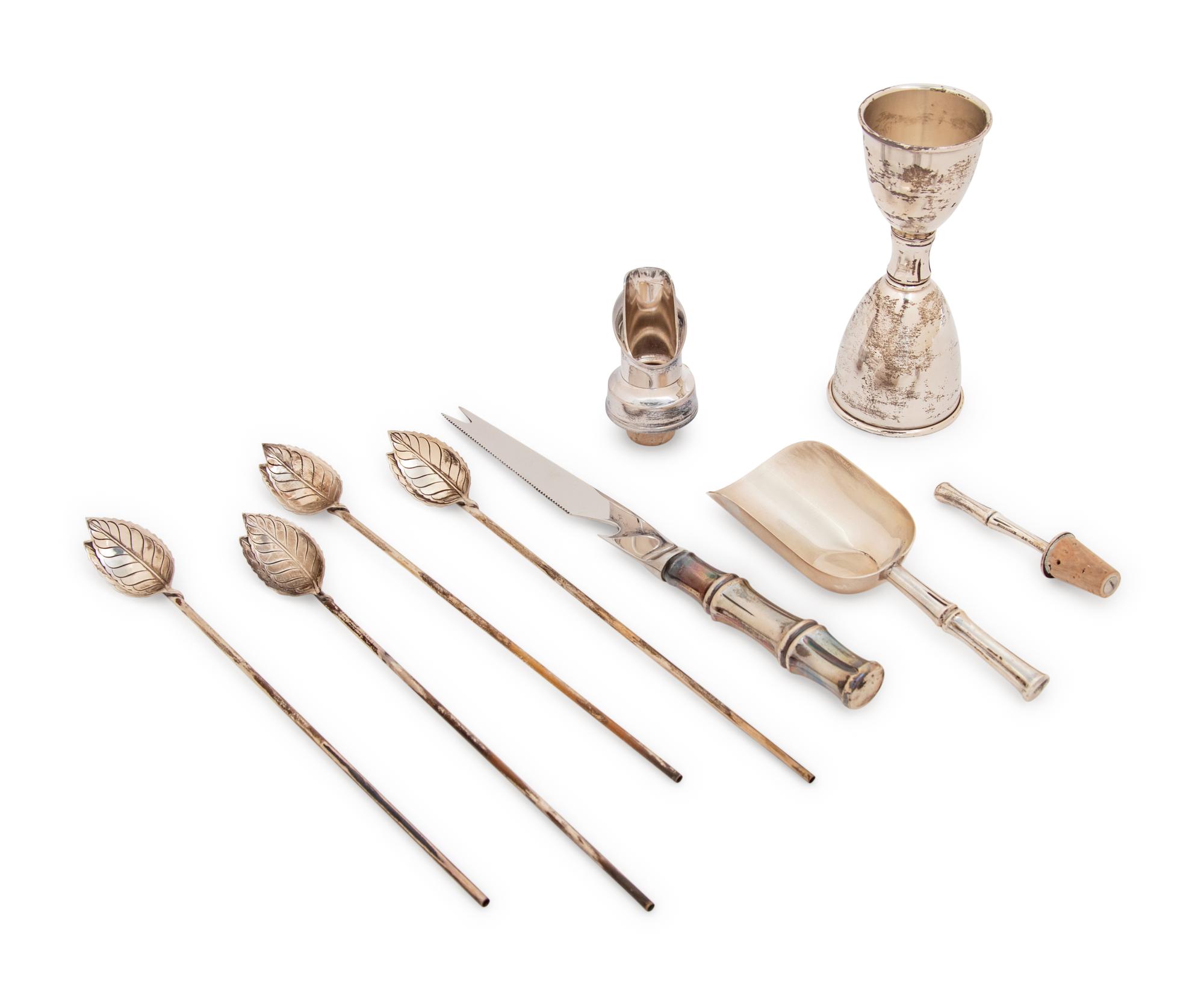A Collection of Eight Tiffany & Co. Silver Bar Articles