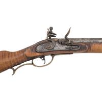Full Stock Heavy Barreled Flintlock Rifle