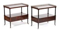 A Pair of English Regency Style Side Tables Height 25 1/2 x width 27 x depth 15 1/2 inches. — 20TH CENTURY