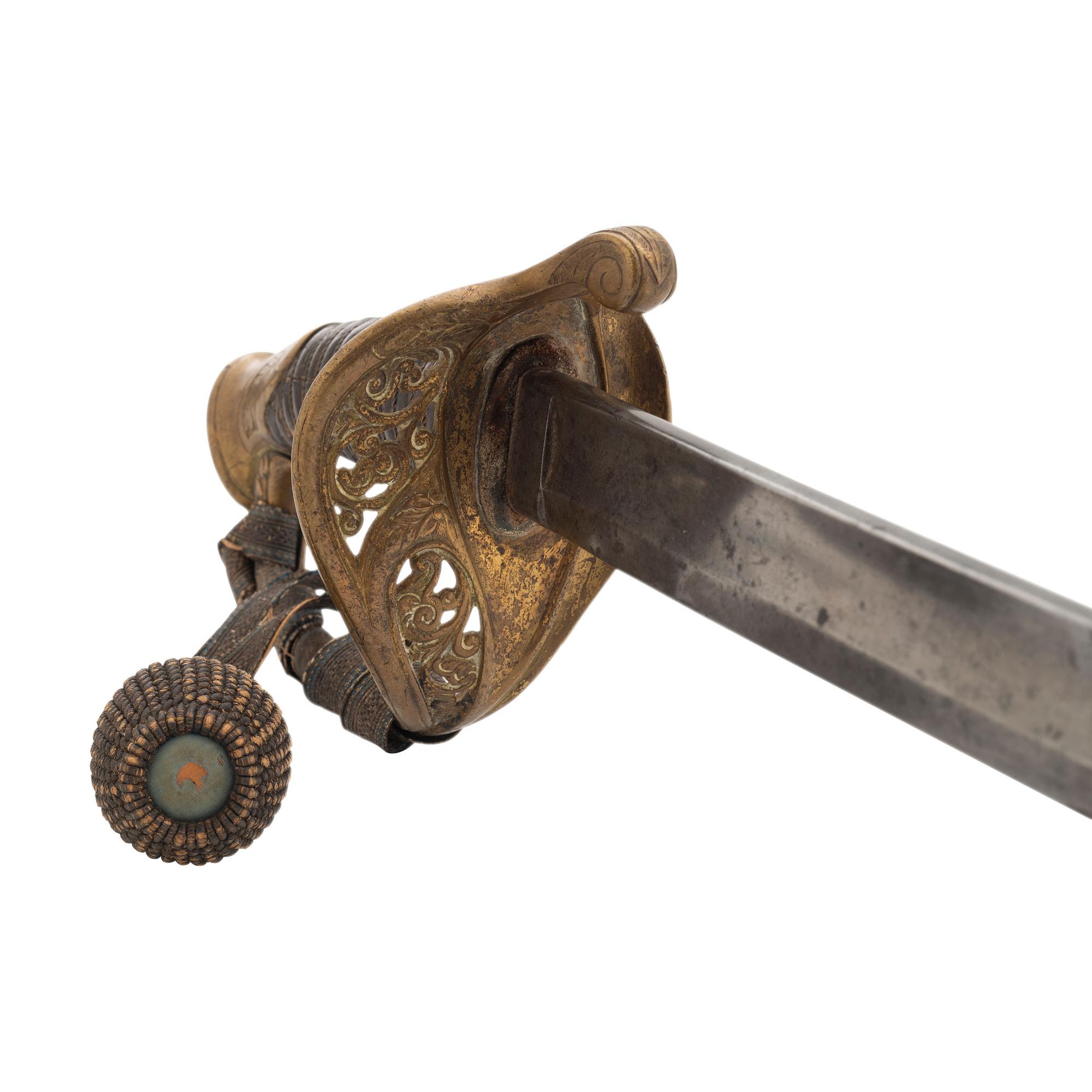 1850 Foot Officers Sword Identified to Captain Julius Ellendorf - 42nd NY and 93rd NY Infantry - WIA at Cold Harbor