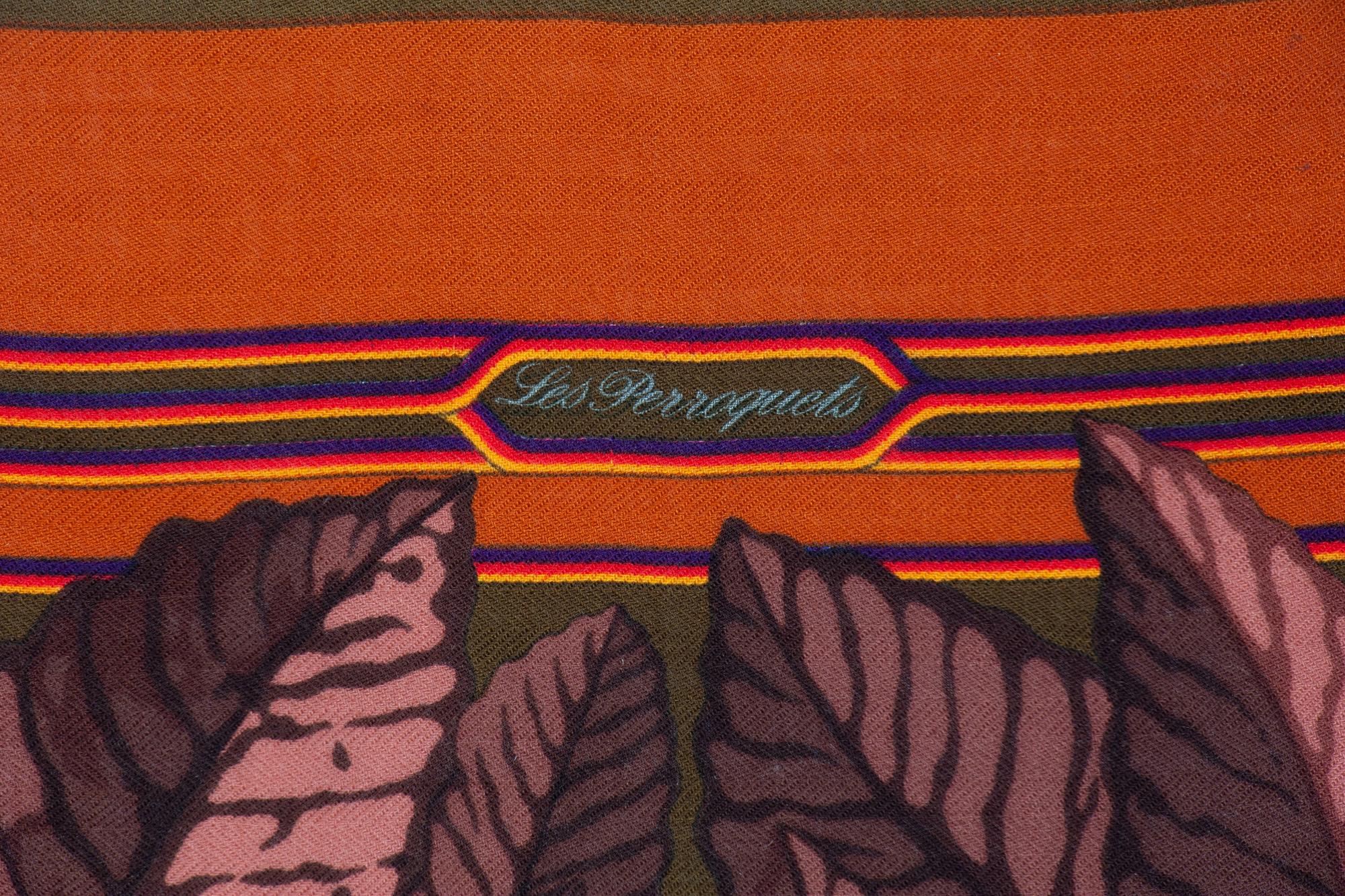 Two Hermès 90cm Silk/Cashmere Scarves