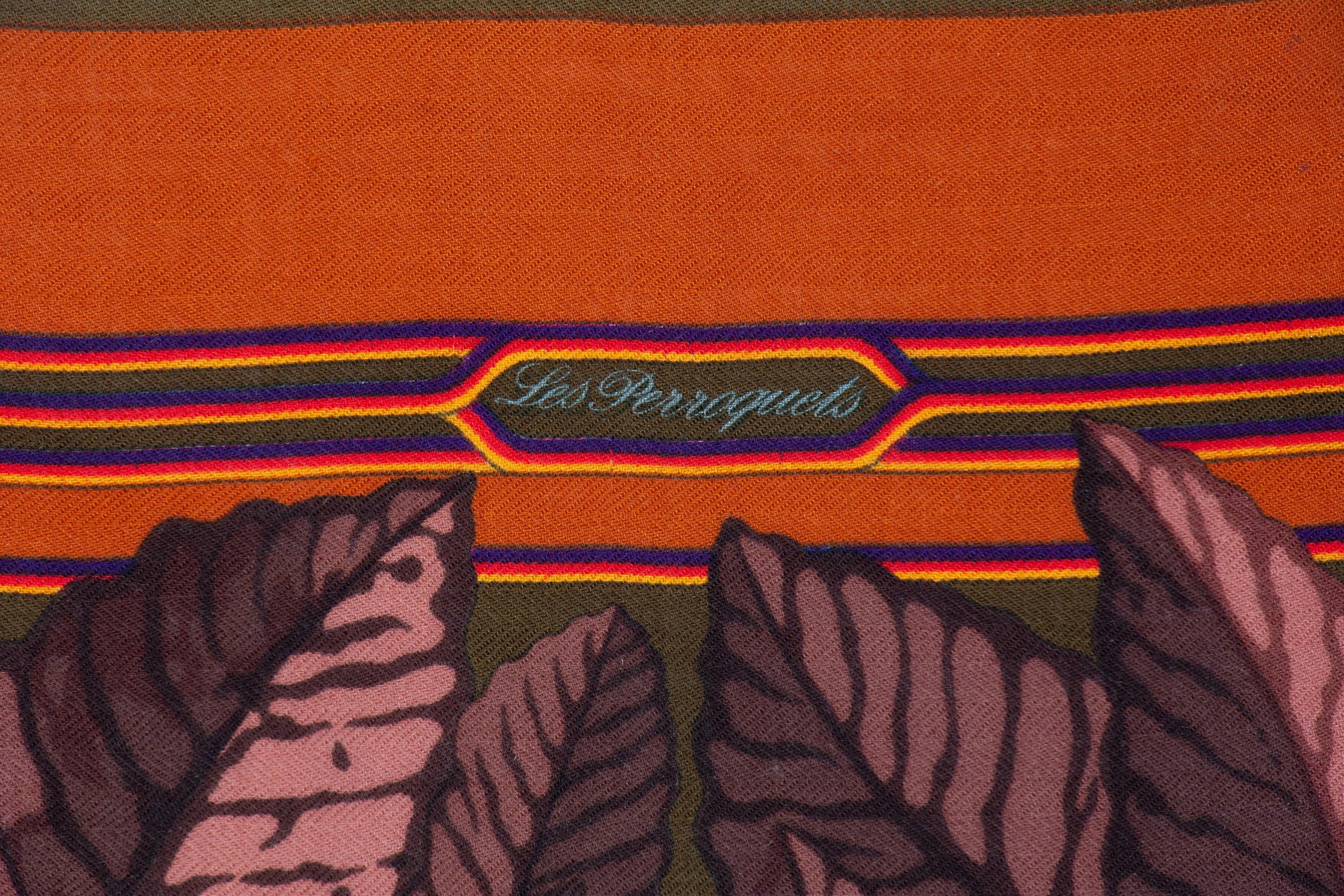 Two Hermès 90cm Silk/Cashmere Scarves