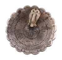 Navajo and Southwestern-style Silver Post and Clip Earrings