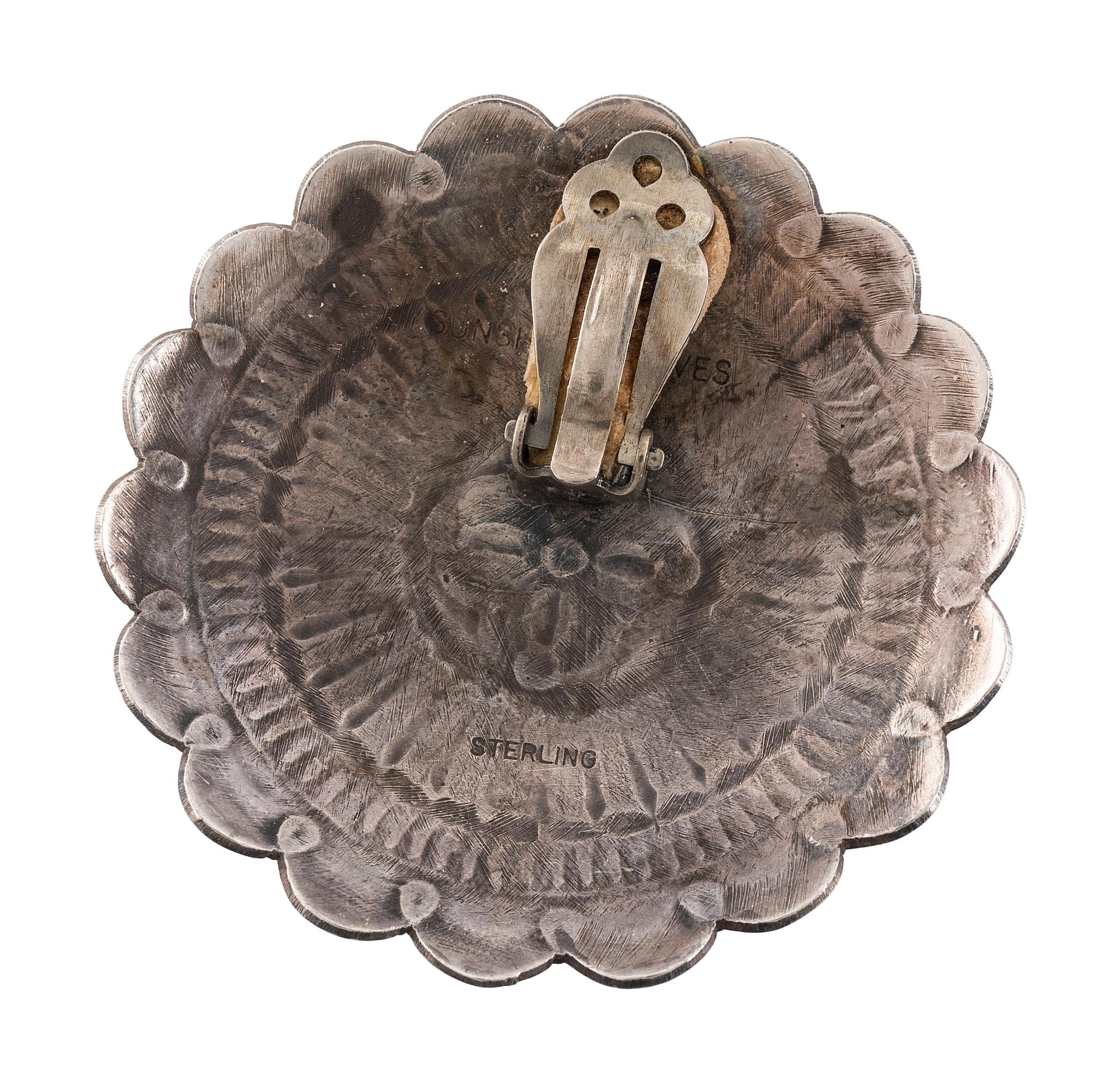 Navajo and Southwestern-style Silver Post and Clip Earrings