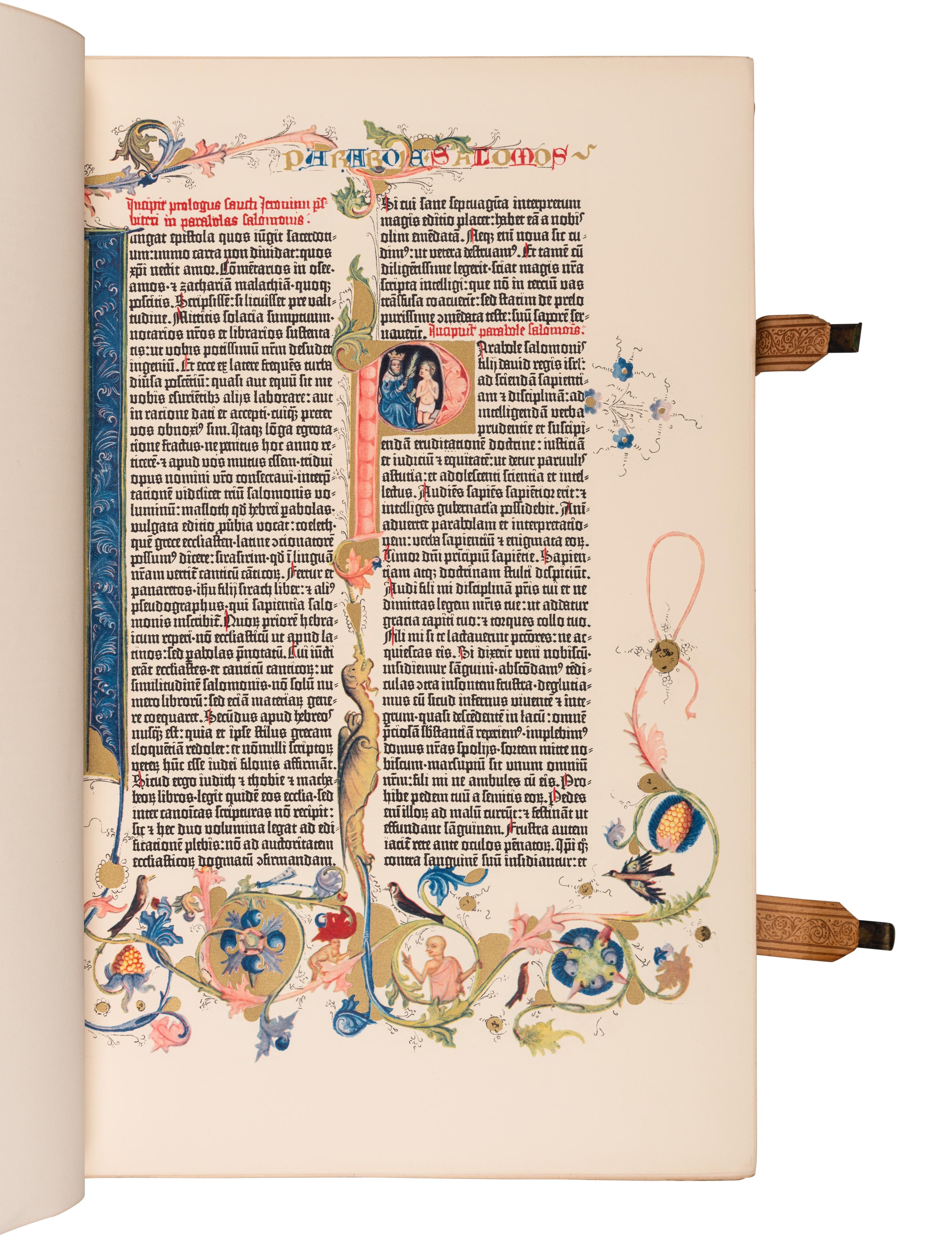 [BIBLE -- FACSIMILE] -- [GUTENBERG BIBLE]. Biblia Sacra. Paterson, NJ: Pageant Books, 1961.