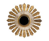 A Gilt and Silvered Wood Sunburst Mirror, Diameter 29 3/4 inches.