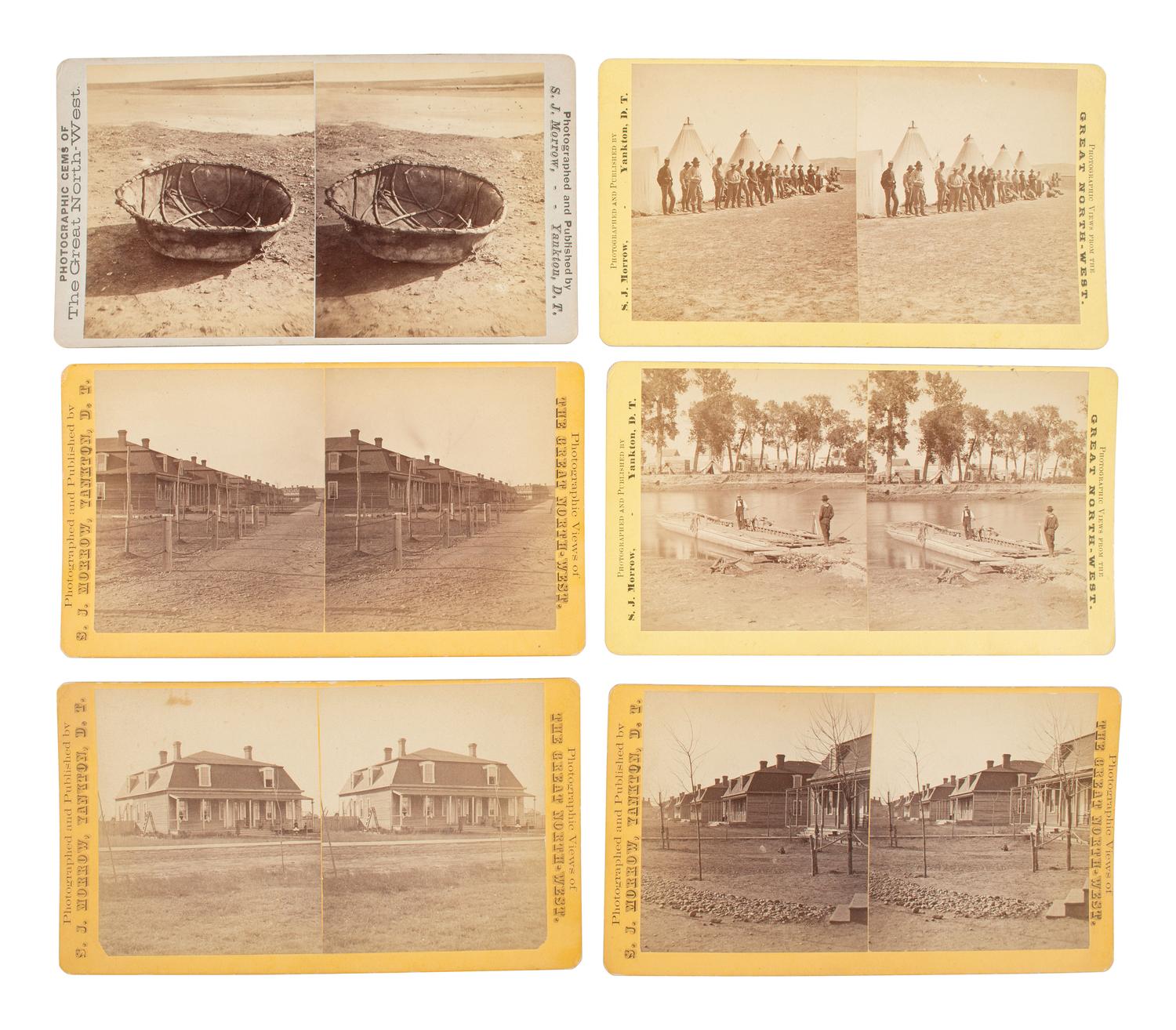 MORROW, Stanley J., photographer. Exceptional collection of rare stereoviews collected by 7th Cavalryman Philip J. Dieter.