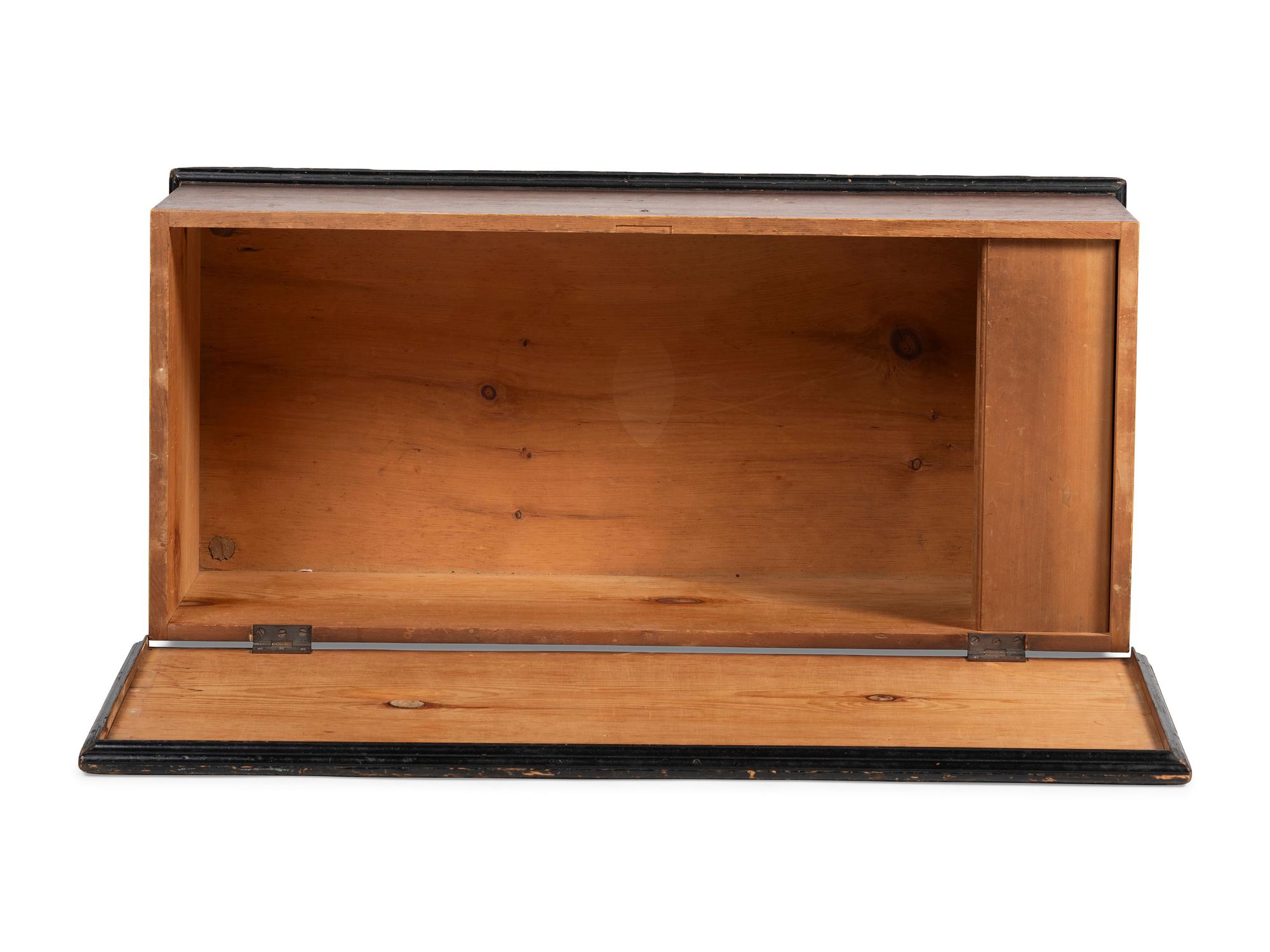 A Late Federal Country Red and Yellow Sponge-Decorated Blanket Chest