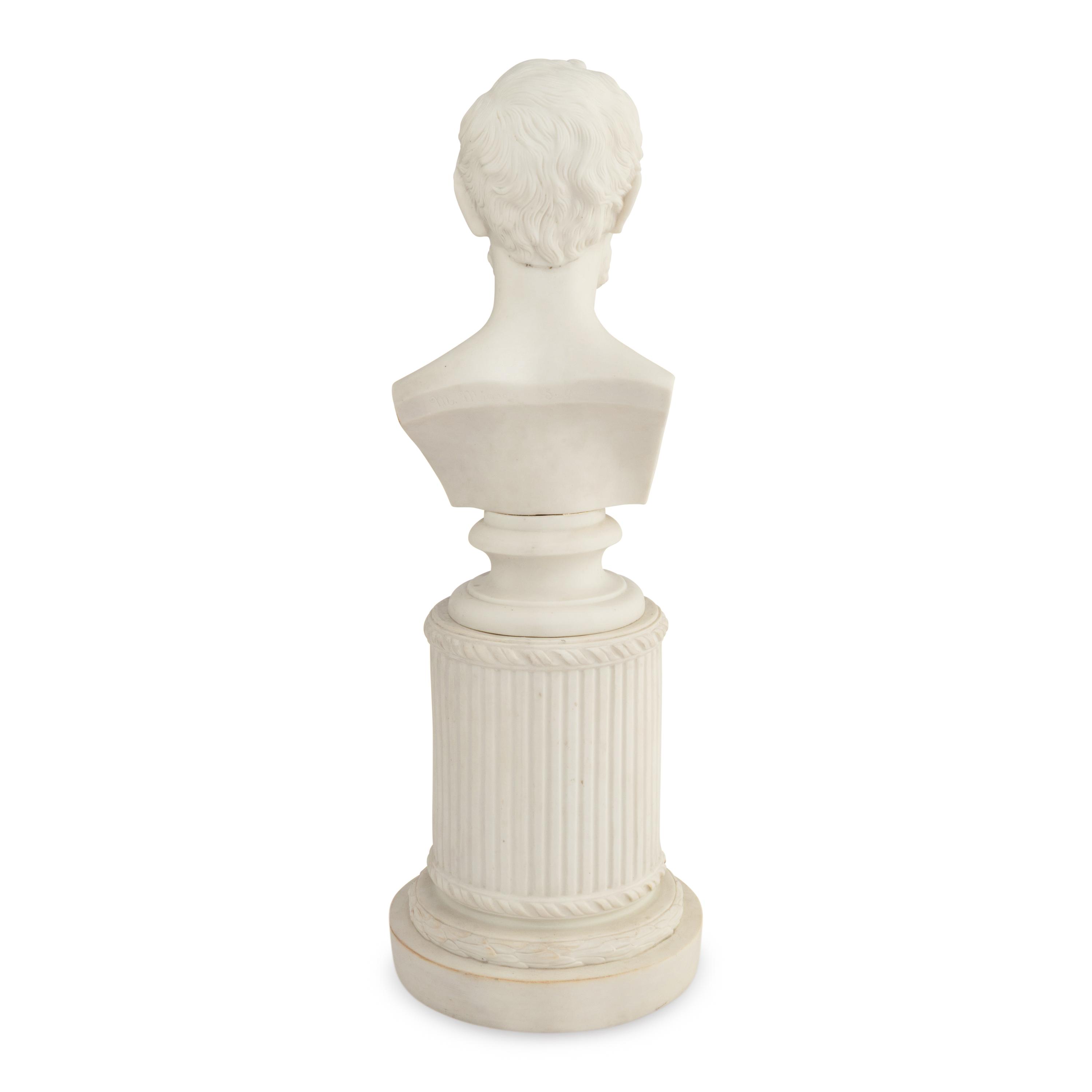 Martin Milmore (American, 1844-1883) Bust of Abraham Lincoln 19th century parianware