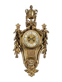 A French Gilt Bronze Cartel Clock