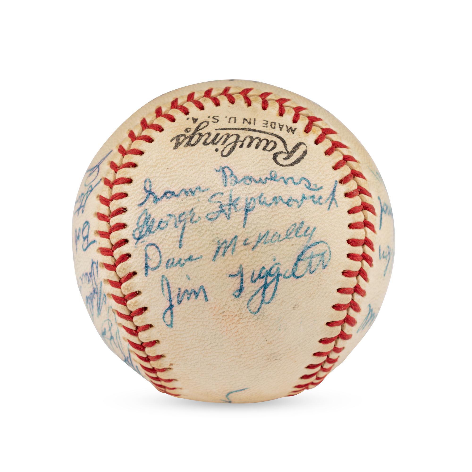 A 1960-61 Fox Cities Foxes Team Signed Autograph Baseball