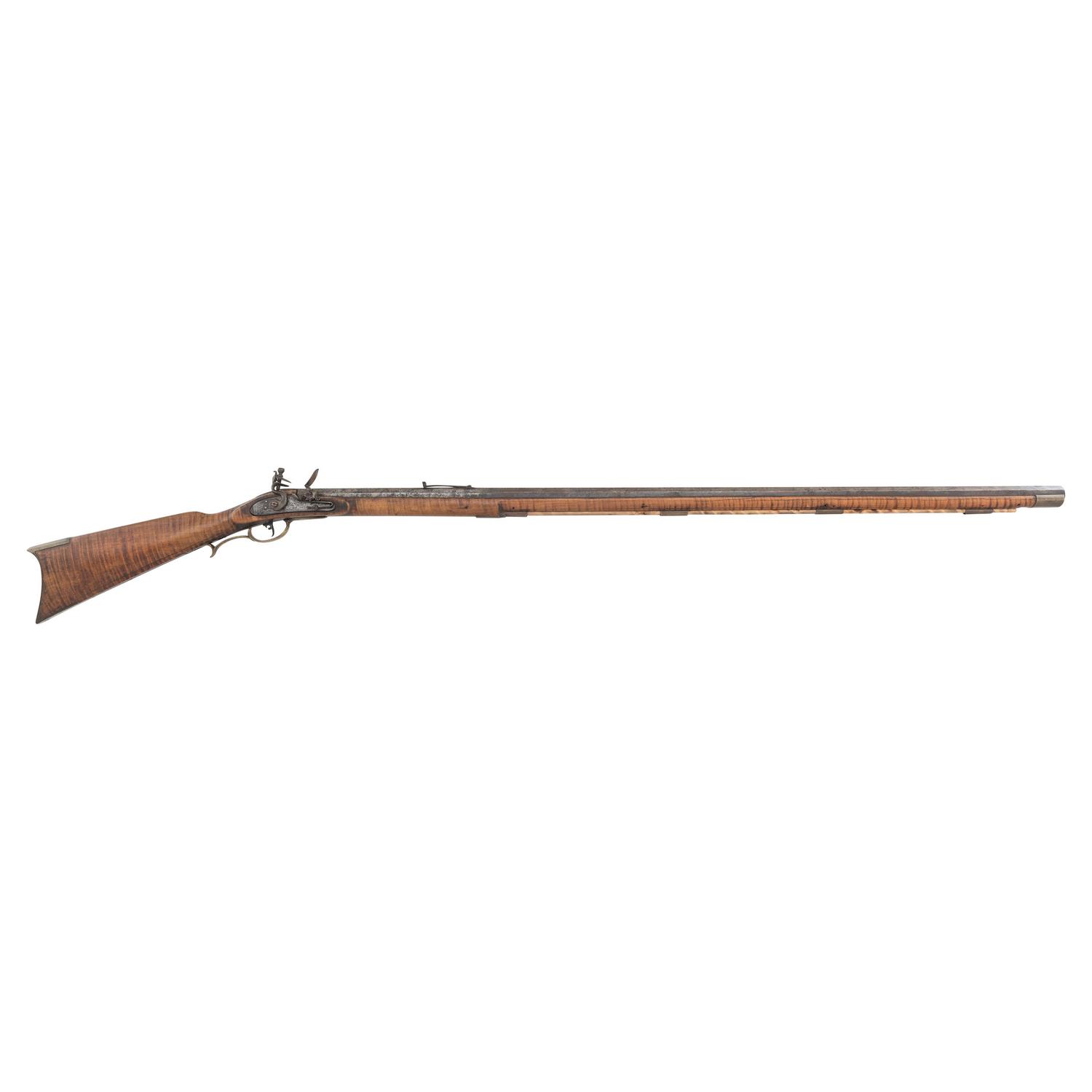 Full Stock Heavy Barreled Flintlock Rifle