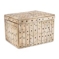 Inupiat Wood Box, with Bone Inlay