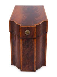 A George III Mahogany Cutlery Box