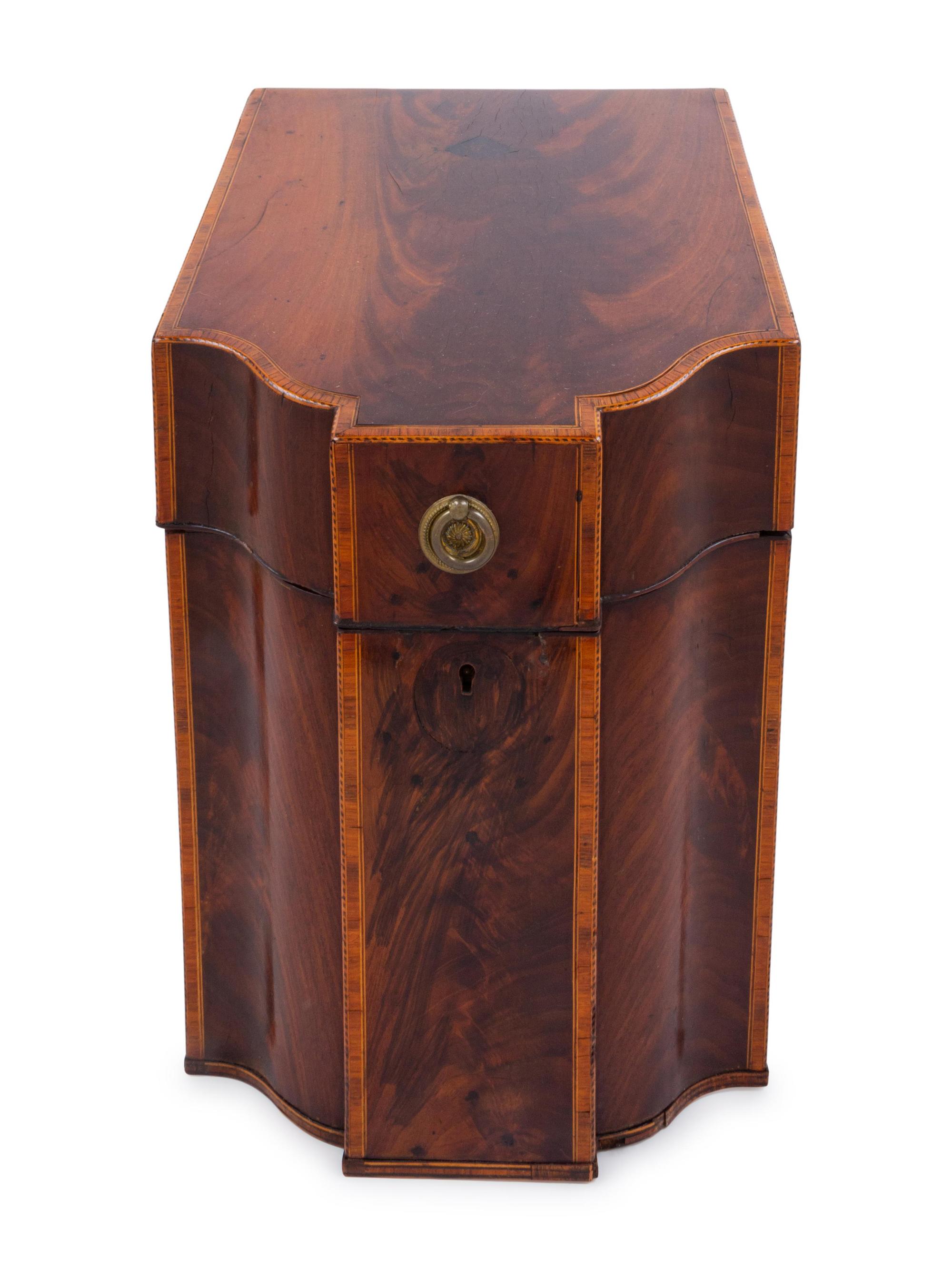 A George III Mahogany Cutlery Box