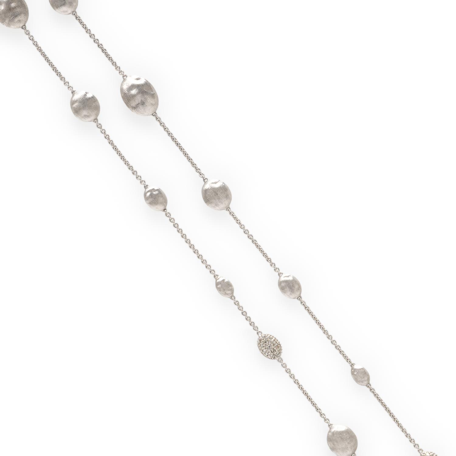 Marco Bicego, White Gold and Diamond 'Siviglia' Necklace