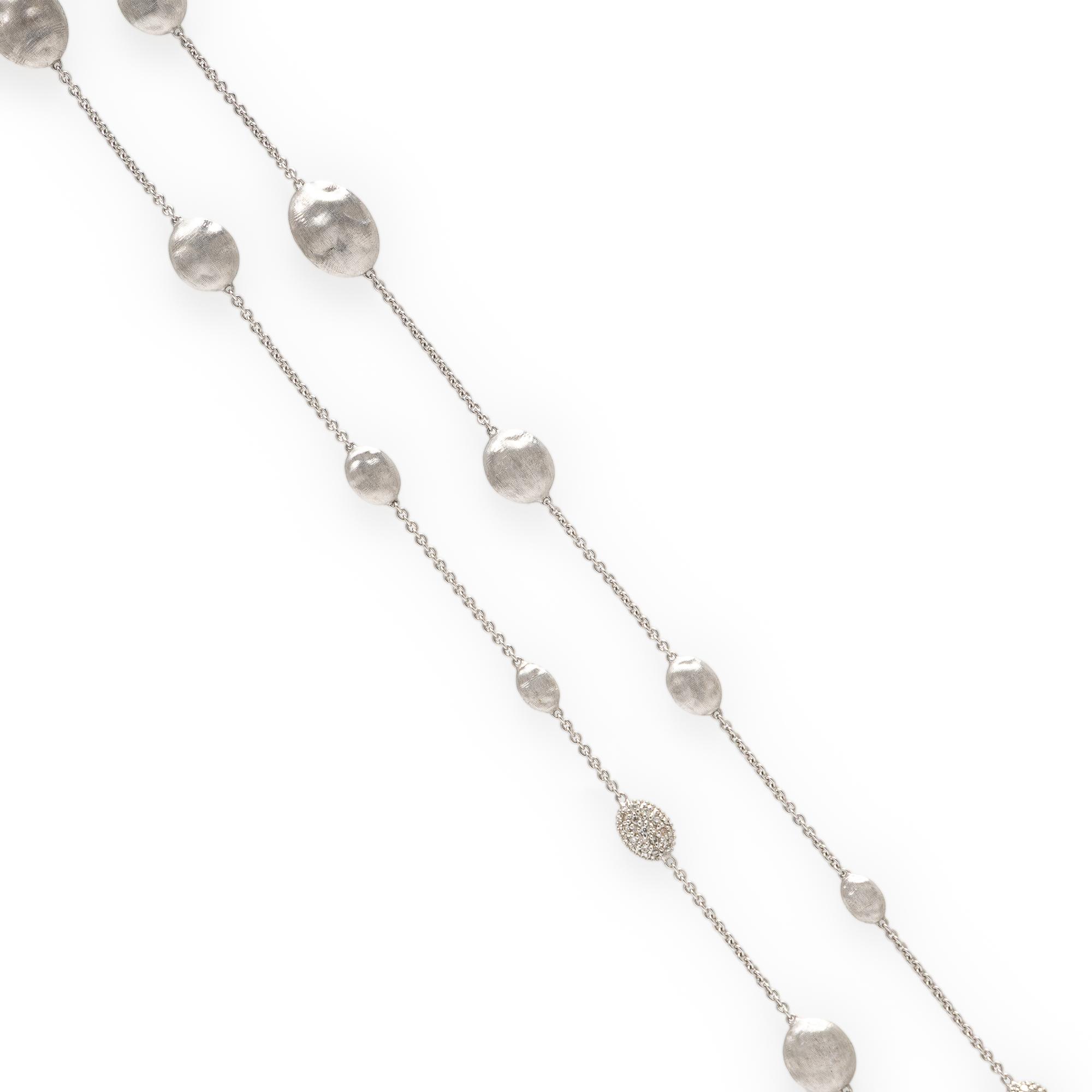 Marco Bicego, White Gold and Diamond 'Siviglia' Necklace