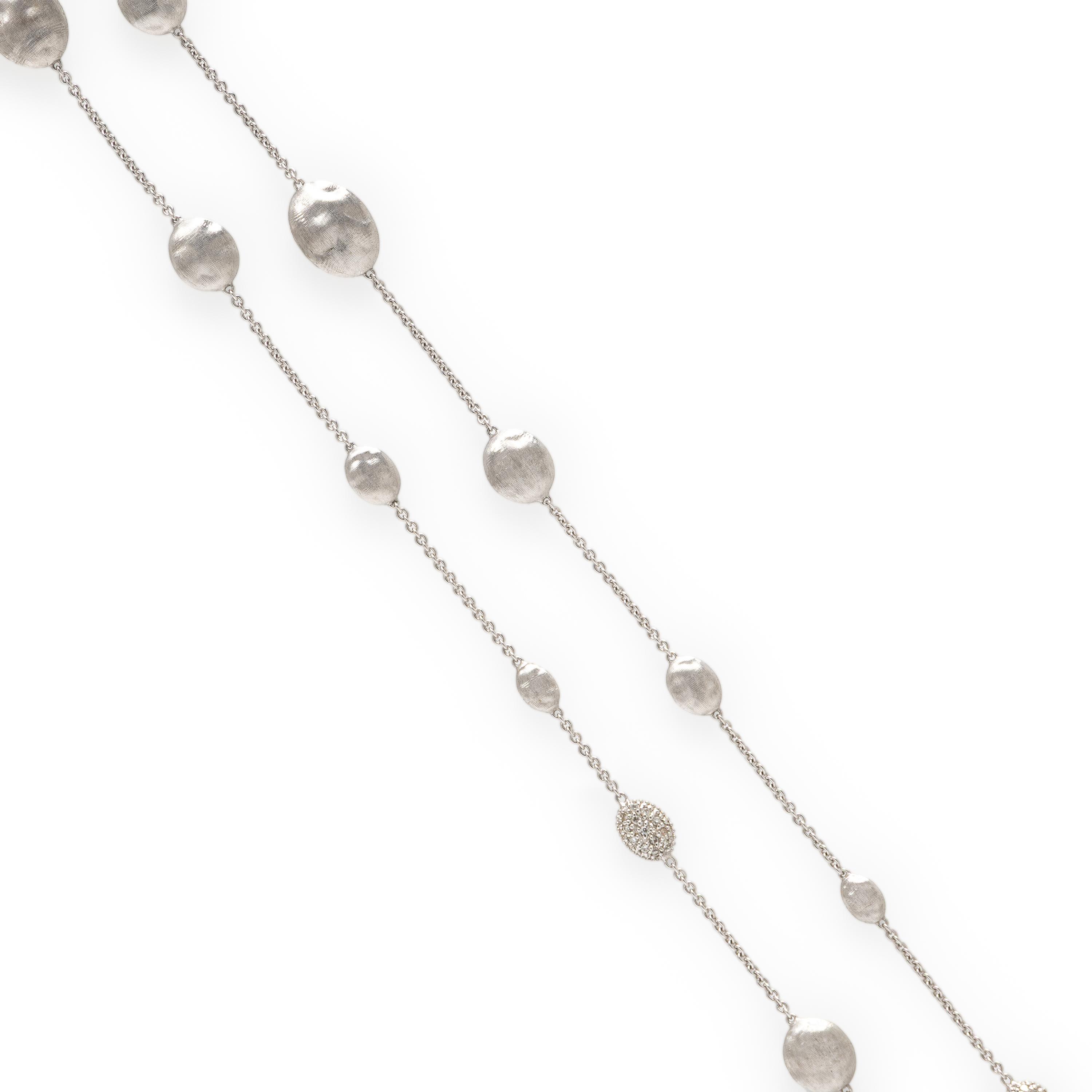 Marco Bicego, White Gold and Diamond 'Siviglia' Necklace