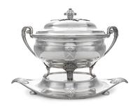 A George III Silver Soup Tureen, Cover and Later Stand, Maker's Mark I Pellet P in Oval possibly for John Plimmer, of bombe oval form,
