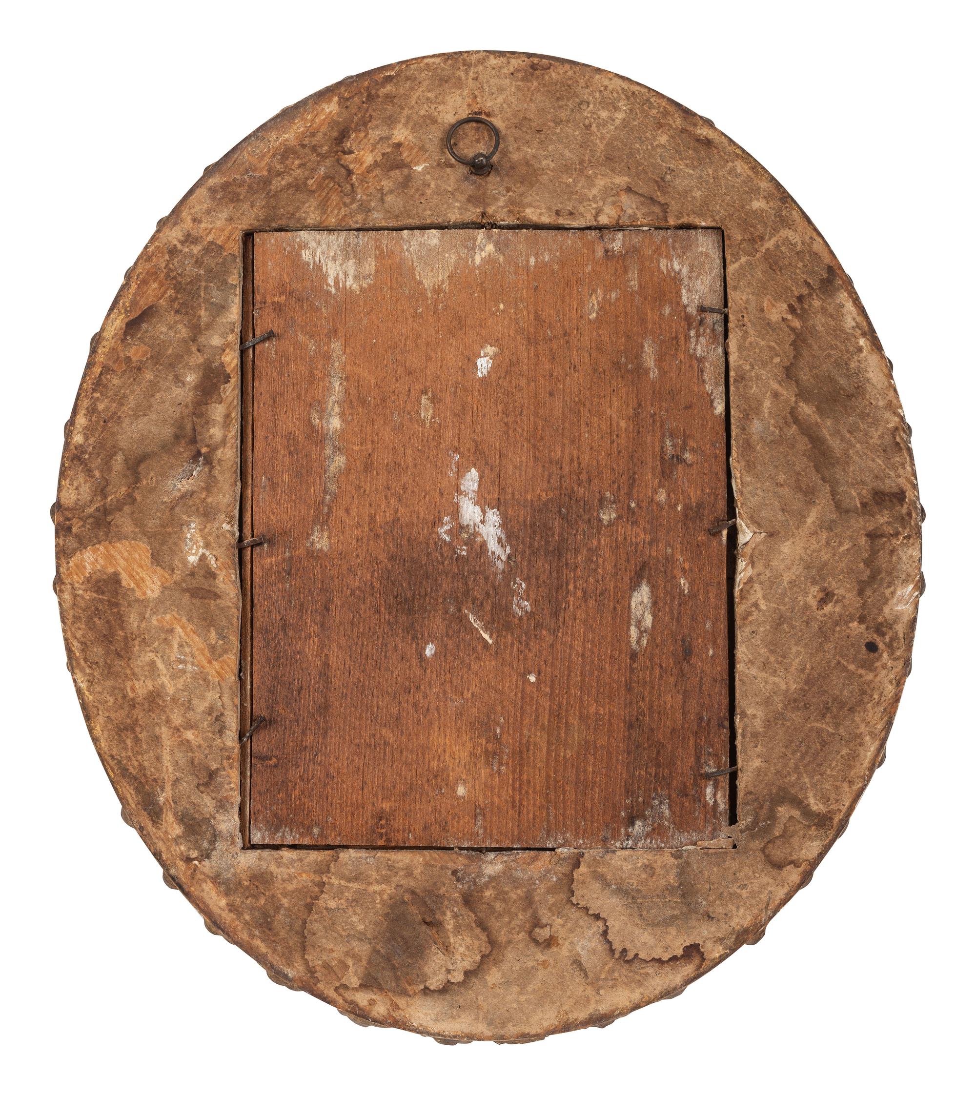 [EARLY PHOTOGRAPHY]. Ivorytype of an aged couple & wall frame containing 6 tintypes of a family.