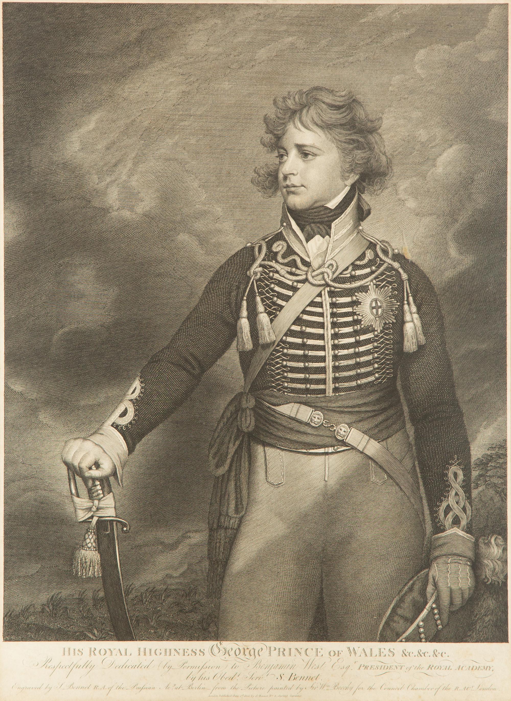 A Group of Six Framed Black and White Engravings of Famous British Figures